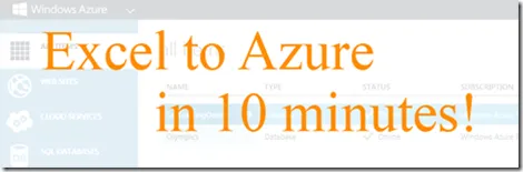 ExcelToAzureIn10Minutes
