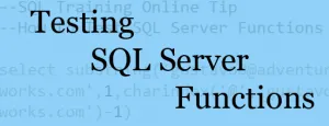 How To Test SQL Server Functions