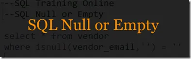 SQL Null or Empty String